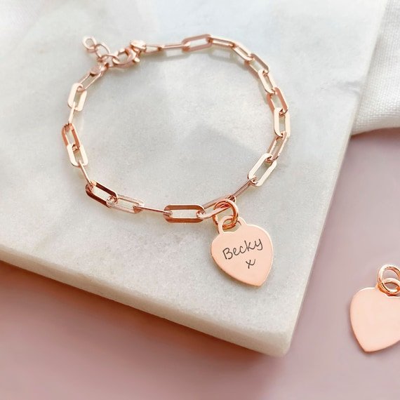 Shop Personalized Heart Bracelets