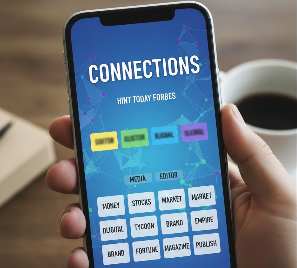 NYT Connections hint guide with word puzzle grid and daily clue cards
