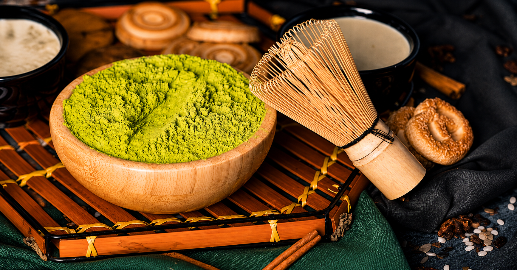 Vivid green ceremonial matcha whisked in a bowl, representing quality matcha near me searches